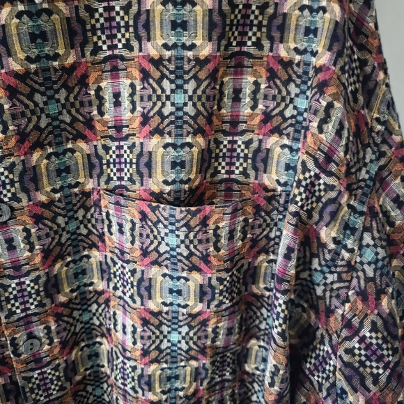 NWOT Jhane Barnes XL Vintage 90s Dadcore Retro Jacquard Artsy Button Down Shirt - Picture 10 of 16